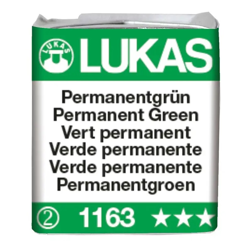 LUKAS Aquarell Permanentgrün/Helio-Echtgrün hell 1193 1/2 Näpf.
