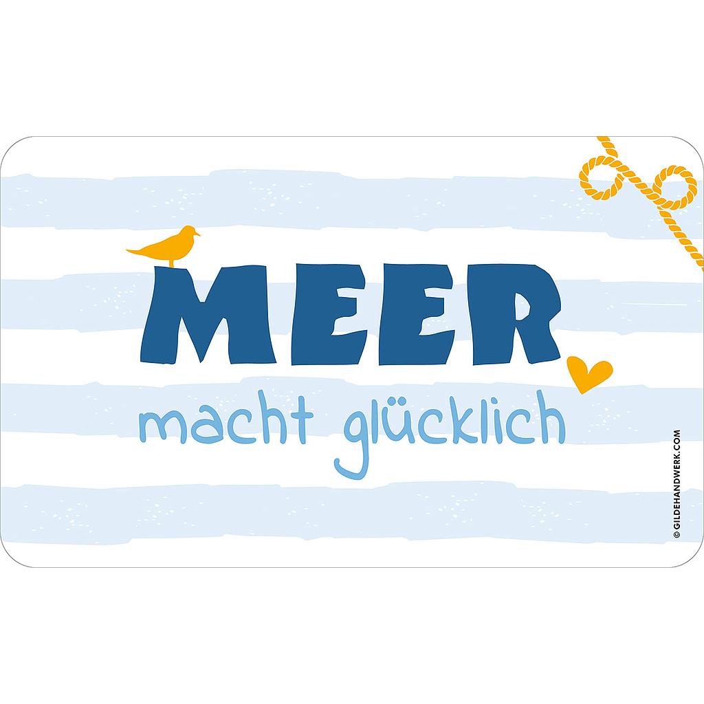 Frühstücksbrettchen &quot;Meer macht glücklich&quot; L 23,5 cm