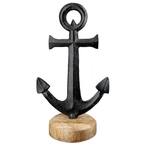 Skulptur &quot;Anker&quot; Alu schwarz H 15 cm