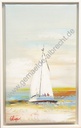 Original Leinwandbild &quot;Segelboot&quot; 30 x 50