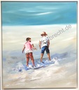 Original Leinwandbild &quot;Ein Tag am Strand&quot;  40 x 80