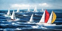 Org. Leinwandbild &quot;Raue See Regatta&quot; 60 x 120 cm