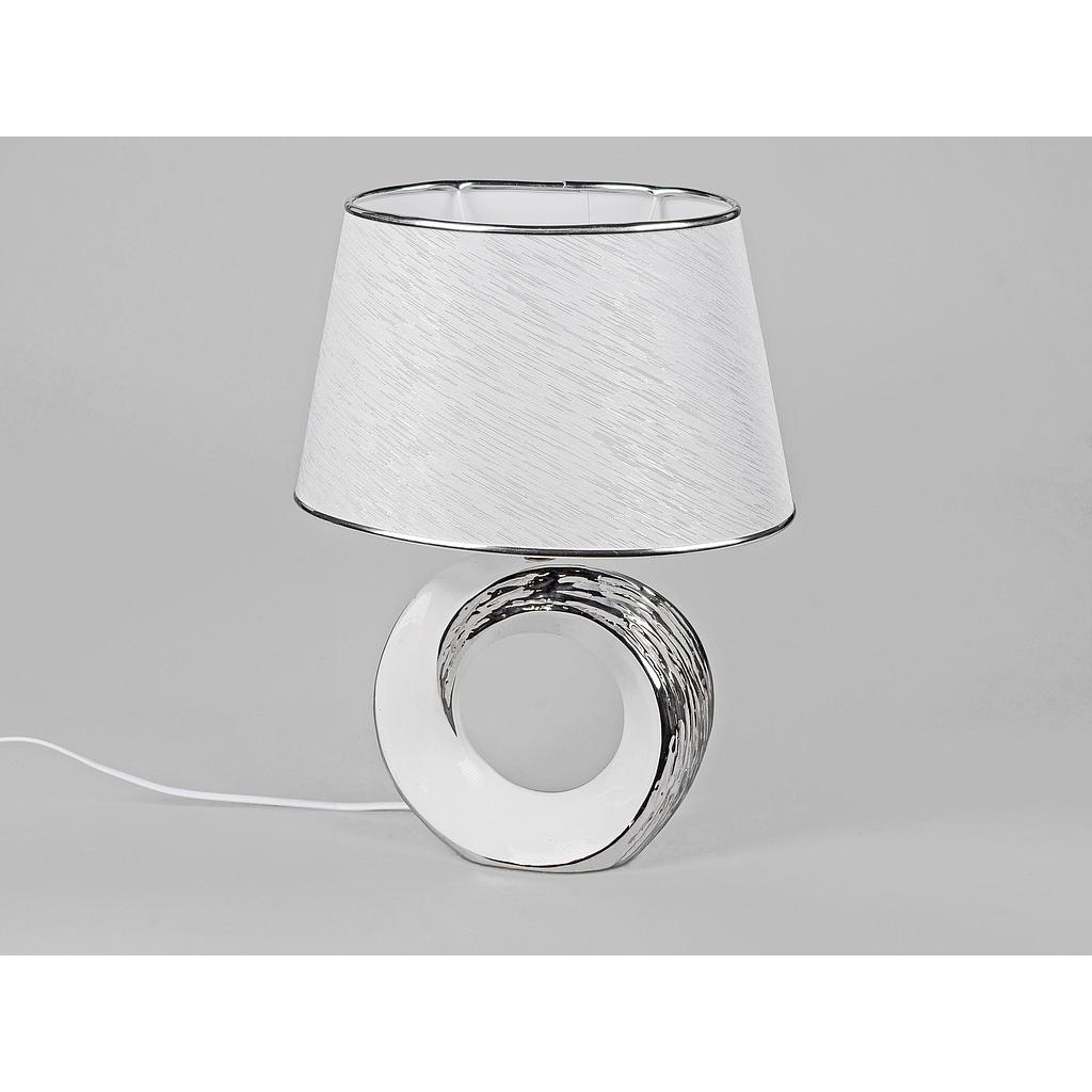 Tischlampe H 41 cm weiß/silber