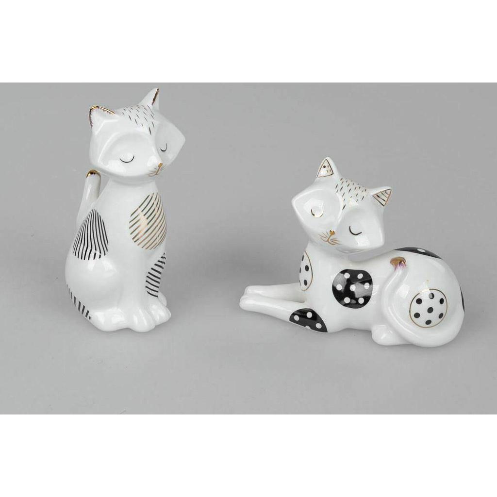 Skulptur Katze &quot;Trend Style&quot; H 14 cm sortiert