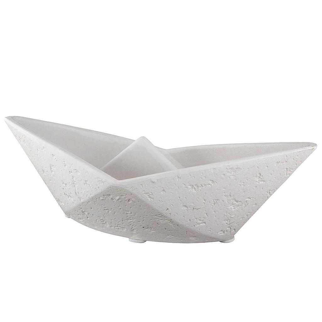 Dekoboot Keramik &quot;Origami&quot; L 24,5 cm