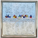 Original Lea Bach &quot;Häuschen&quot;  30 x 30 cm