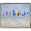 Original Lea Bach &quot;Segelboote&quot; 40 x 50 cm