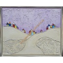 Original Lea Bach &quot;Berg &amp; Tal&quot;  40 x 50 cm flieder/sand 