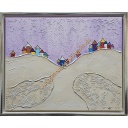 Original Lea Bach &quot;Berg &amp; Tal&quot;  40 x 50 cm flieder/sand 