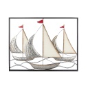 Wandrelief Metall &quot;Segelboote&quot; 53,5 x 69 cm 