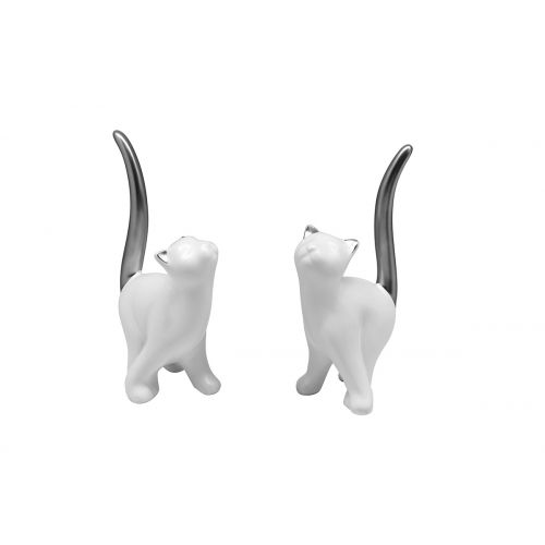 Skulptur Katzen &quot;Gardo&quot; 2fach sortiert H 16 cm 