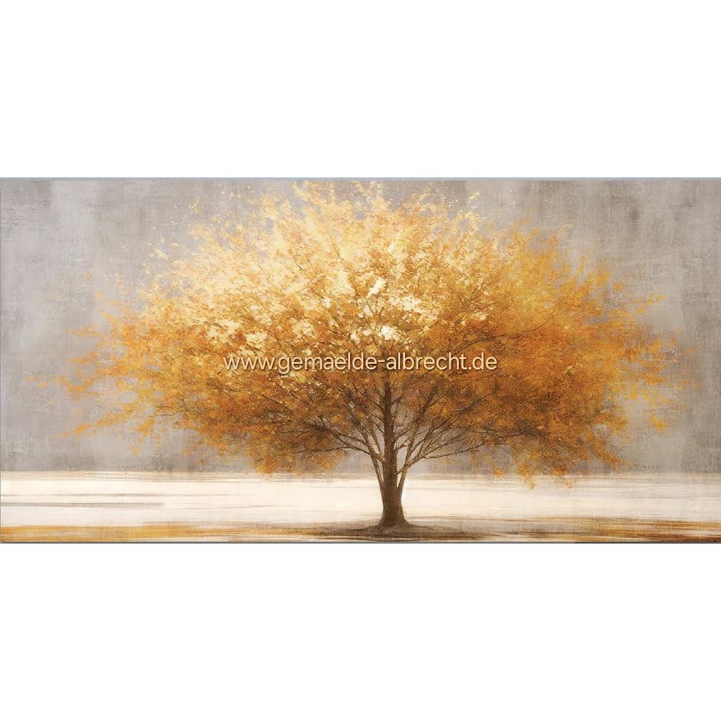 Original Leinwand &quot;Golden Tree&quot; 70 x 140 cm 