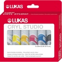 Lukas Cryl Studio Acrylfarben-Set 6 x 20 ml Tuben im Etui