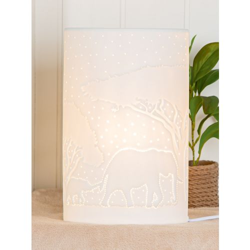 Lampe Porzellan &quot;Savanne Elefant&quot; H 28 cm 