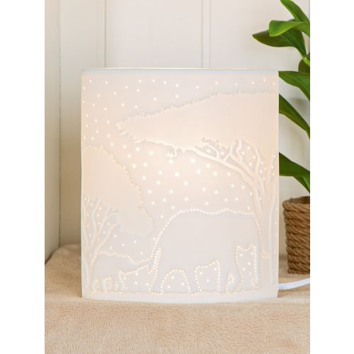 Lampe Porzellan &quot;Savanne Elefant&quot; H 20 cm 