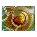 Alu Bild &quot;Spirale&quot; bunt auf Alu 50 x 70 cm