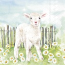 Servietten Lunch &quot;Lamb in the Meadow&quot; 33 x 33 cm 