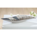 Deko Schale &quot;Sevillia&quot; anthrazit/silber B 42 cm