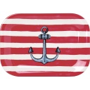 Tablett &quot;Sailors Anchor&quot; red L 20,5 cm
