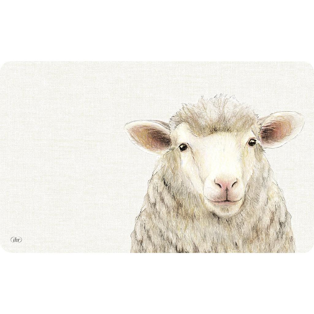 Frühstücksbrettchen &quot;Farm Sheep&quot; cream B 14,5 cm