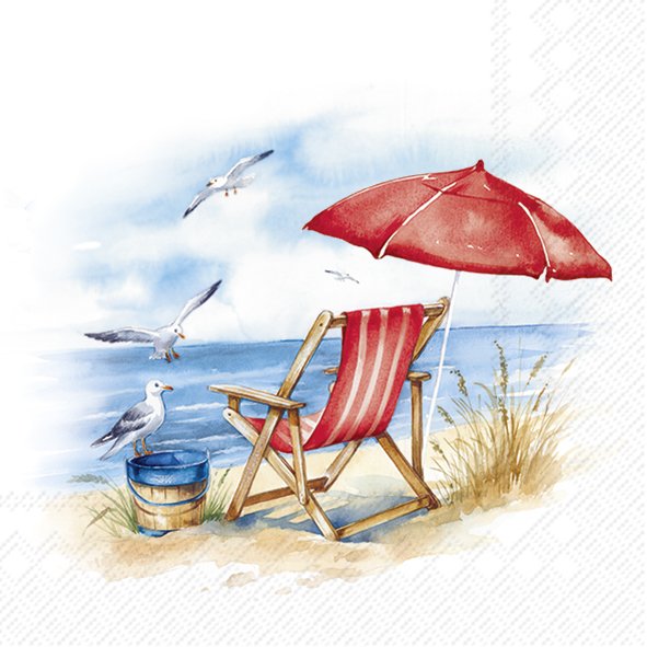 Lunch-Servietten &quot;Beach Day&quot; 33 x 33 cm