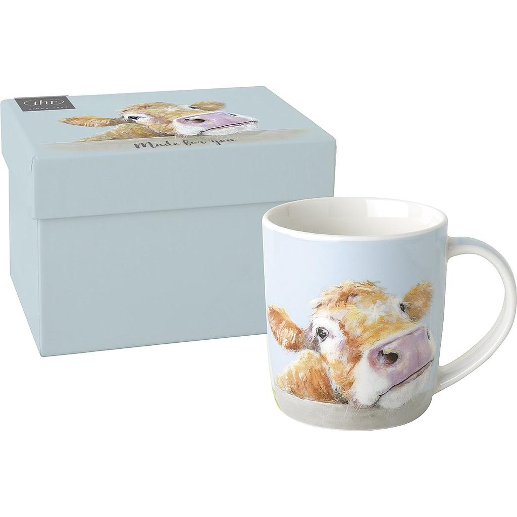 Tasse &quot;Cow Bella&quot; light blue H 9 cm