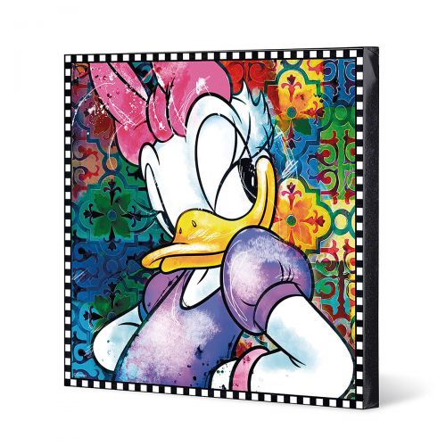 Orig. Leinwand Disney &quot;Daisy Duck&quot; 70 x 70 cm