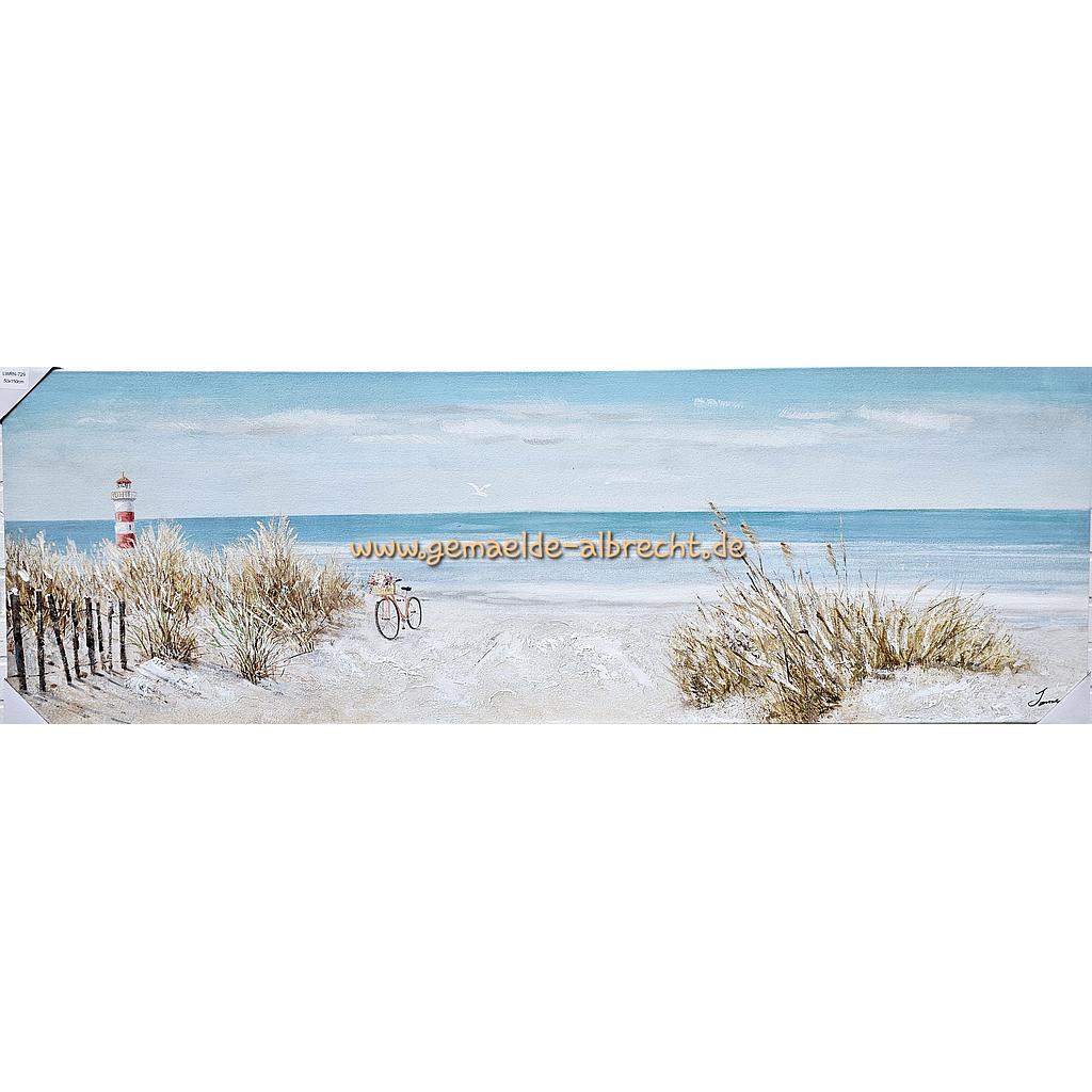 Org. Leinwandbild &quot;Strand&quot; 50x150 cm 