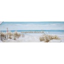 Org. Leinwandbild &quot;Strand&quot; 50x150 cm 