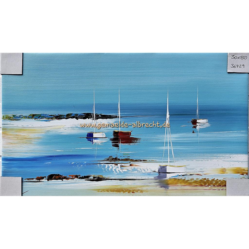 Org. Leinwandbild &quot;Gestrandet&quot; 50 x 30 cm