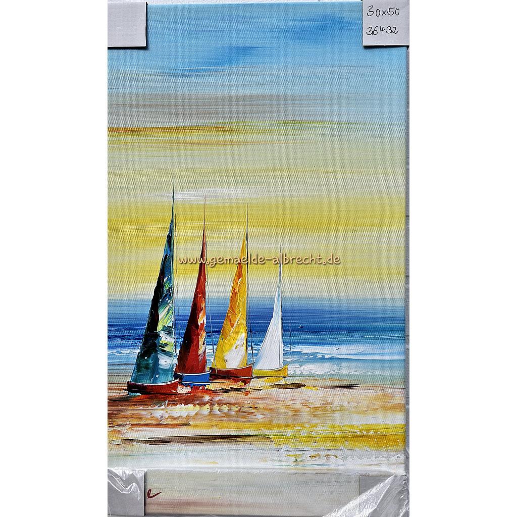 Org. Leinwandbild &quot;Staffelstart&quot; 50x30 cm