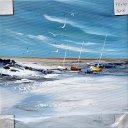 Org. Leinwandbild &quot;Boote&quot; 40x40 cm