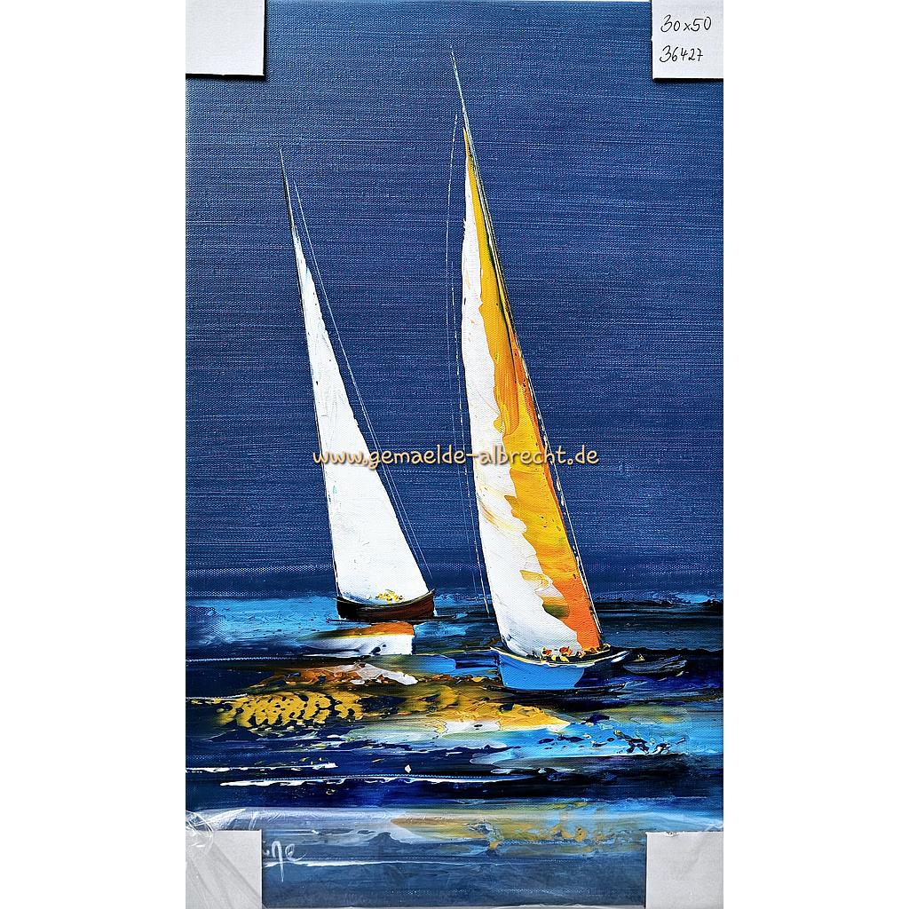 Org. Leinwandbild &quot;Segler II&quot; 50x30 cm