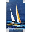 Org. Leinwandbild &quot;Segler II&quot; 50x30 cm