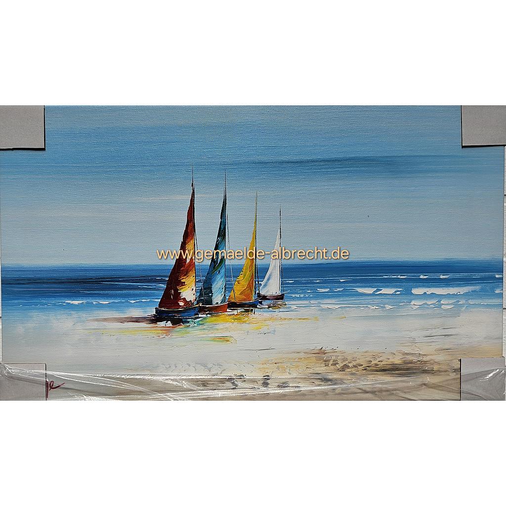 Org. Leinwandbild &quot;Kitesurfer&quot; 80x80 cm 