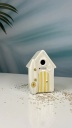 Skulptur Beachhouse &quot;Fano&quot; gelb H 15 cm 