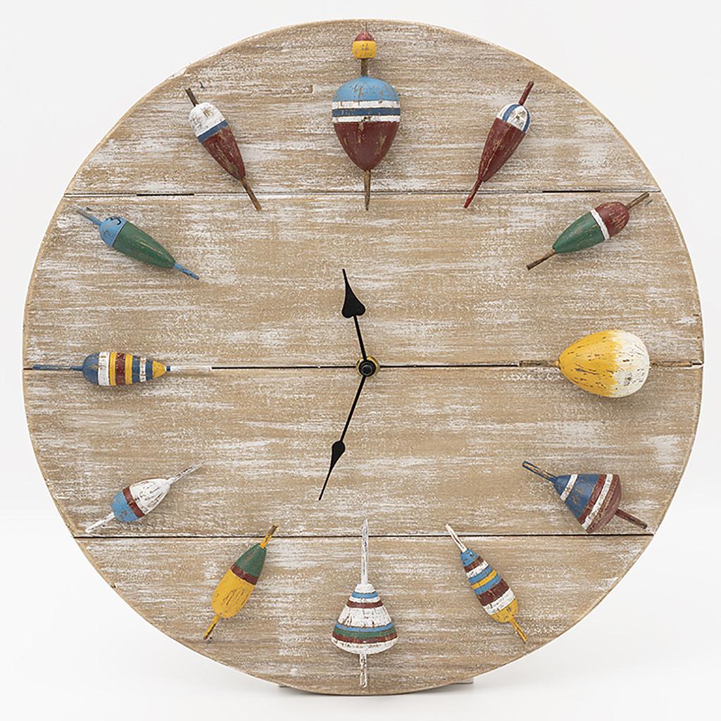 Wanduhr Holz &quot;Fish Numbers&quot; D 60 cm