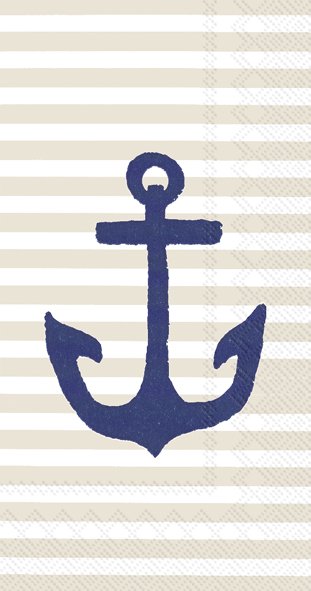 Buffet Servietten &quot;Yacht Club Anchor&quot; linen 33 x 42 cm 