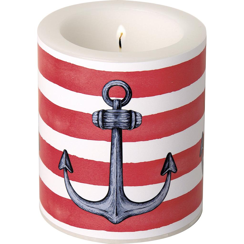 Windlicht/Kerze &quot;Sailors Anchor&quot; H 10,5 cm