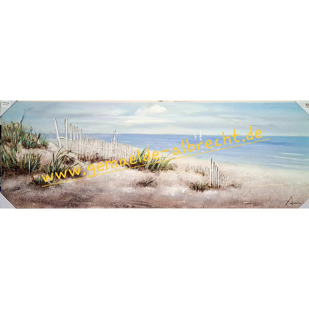 Leinwandbild Strand Dünen 150x50cm