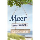 Dekohänger &quot;Meer macht einfach glücklich&quot; L 33 cm