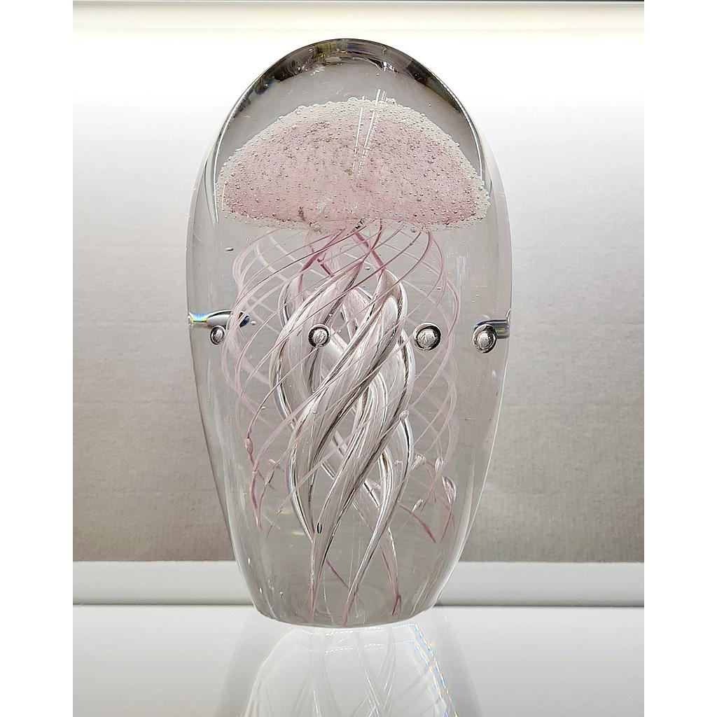 Skulptur Glas &quot;Pink Jellyfish&quot; H 15 cm