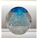 Skulptur Glas &quot;Blue Jellyfish&quot; H 11 cm