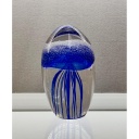 Skulptur Glas &quot;Blue Jellyfish&quot; H 7 cm 