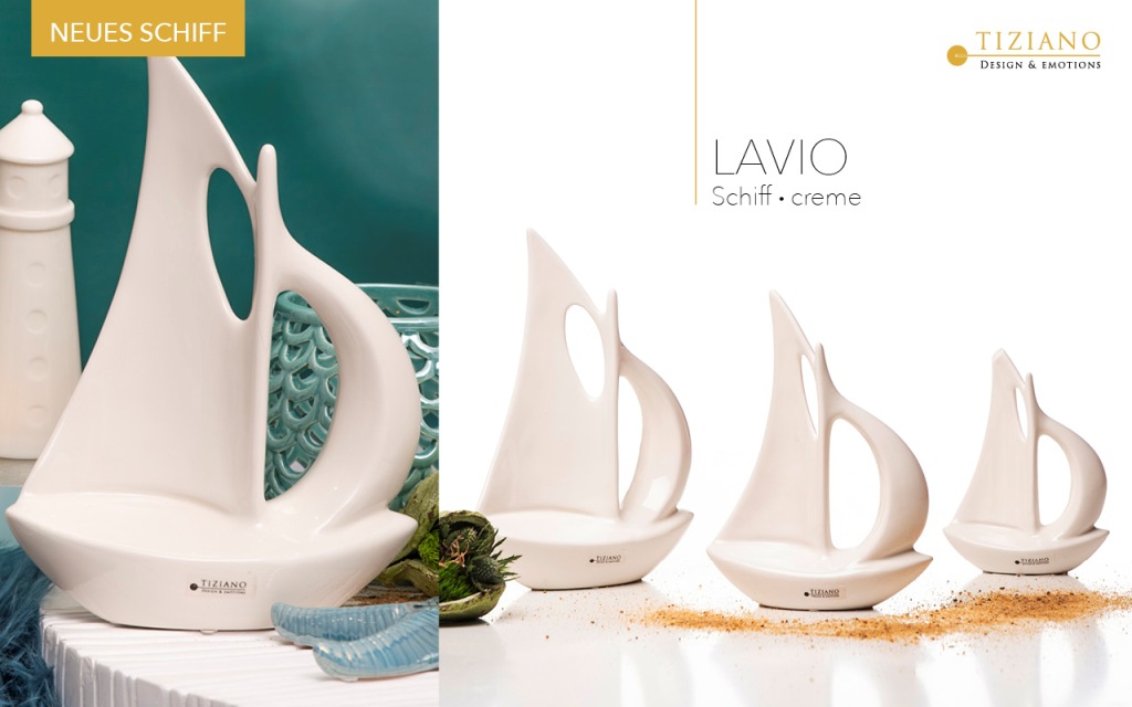 Skulptur Boot &quot;Lavio&quot; H 17 cm 