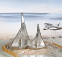 Skulptur &quot;Segelboot Bake&quot; Alu H 21 cm
