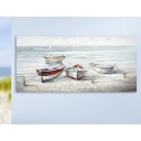 Leinwandbild &quot;Strand Boote&quot; 150 x 70 cm