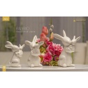 Skulptur &quot;Hase Fabrio mit Kind&quot; H 17 cm