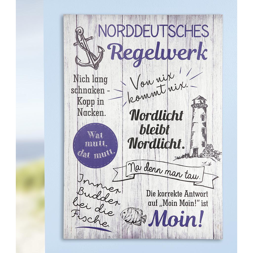 Bild Holzplatte &quot;Norddeutsches Regelwerk&quot;