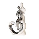 Skulptur &quot;Romanze&quot; weiss/silber H 33,5 cm